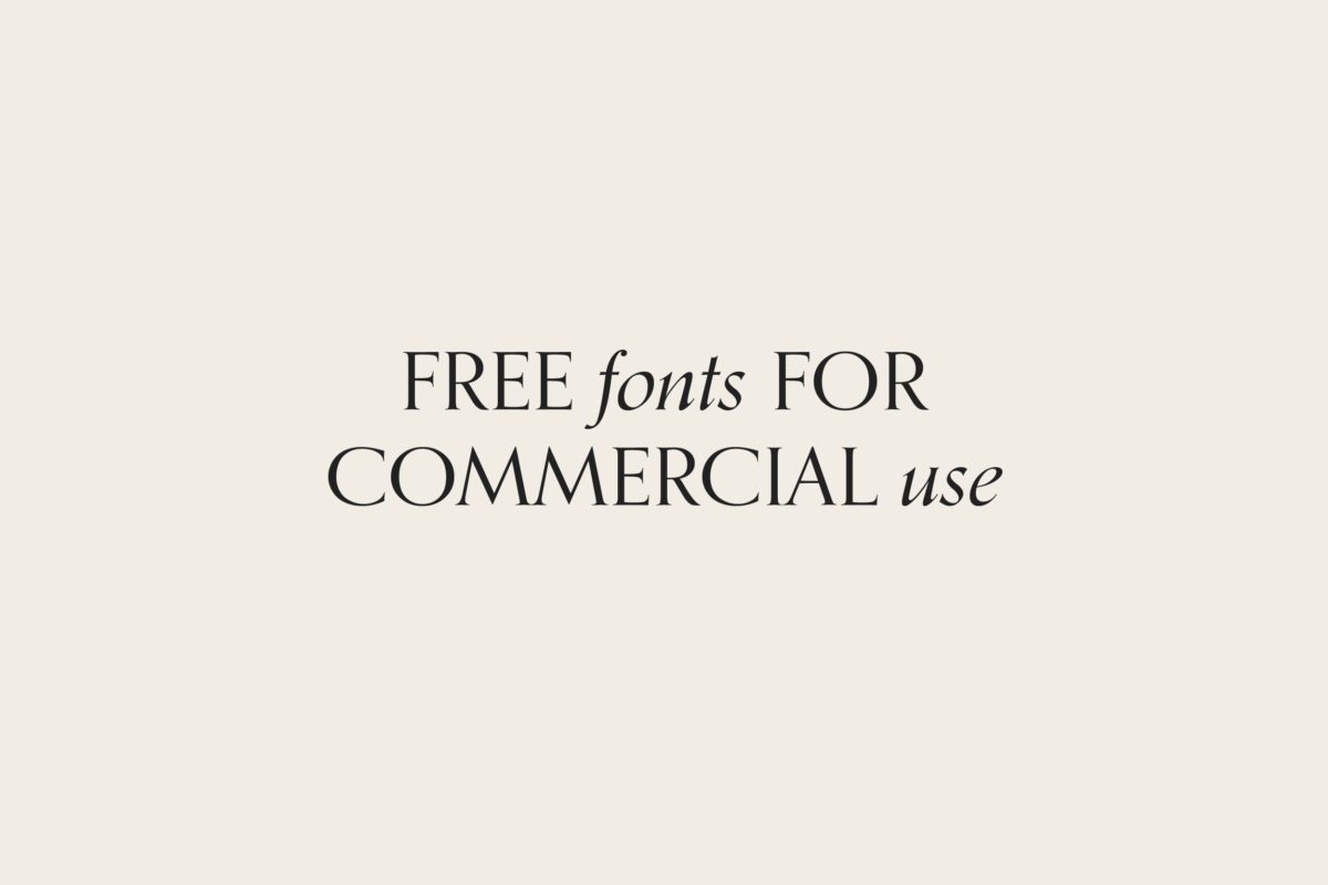 free fonts for commercial use